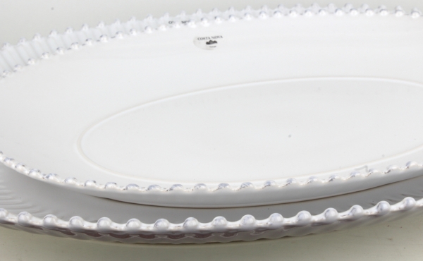 Luxusné keramický tácka oválny Pearl 50cm