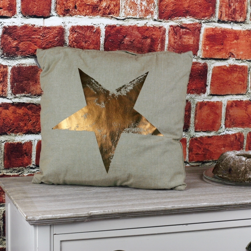 Luxusný vankúš s výplňou Gold star 45x45cm