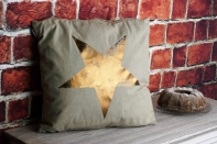 Luxusný vankúš s výplňou Gold star 45x45cm