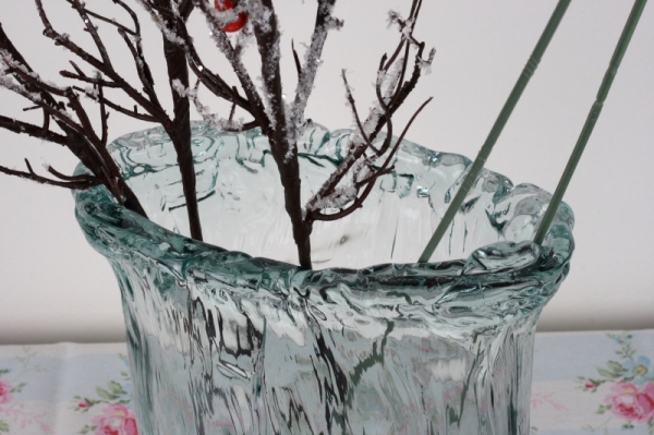 Luxusné sklenená váza 26x20cm