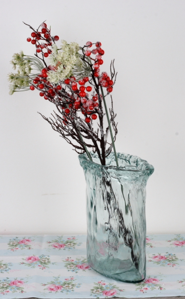 Luxusné sklenená váza 26x20cm