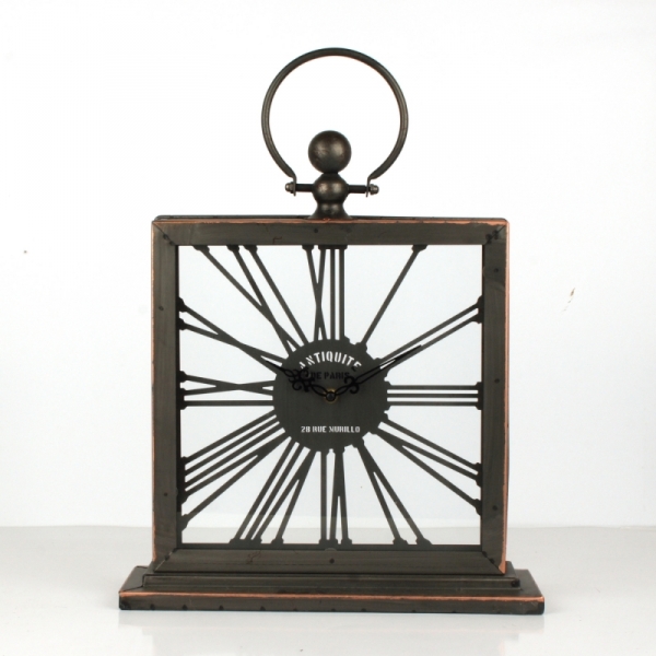 Luxusné stolové hodiny presklené 38,5x50cm