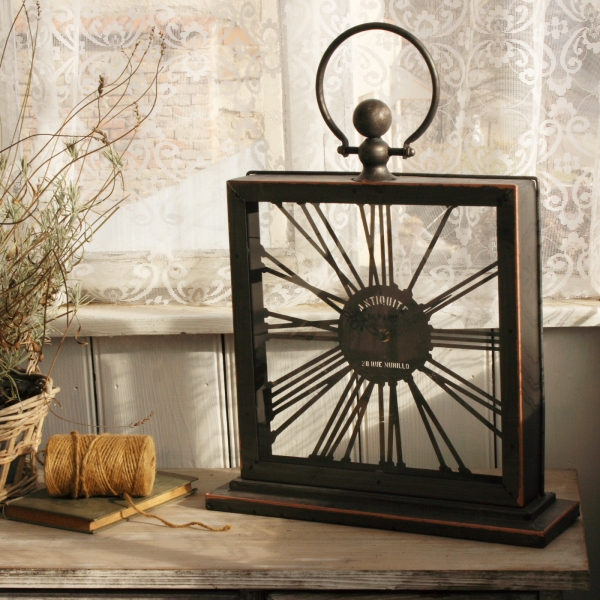 Luxusné stolové hodiny presklené 38,5x50cm