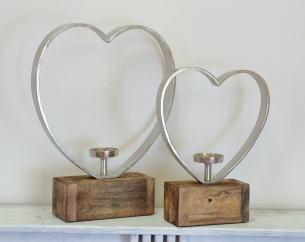 Luxusný svietnik srdce 41cm