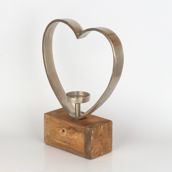 Luxusný svietnik srdce 41cm