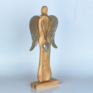 Luxusná vianočná dekorácia anjel drevený 46cm