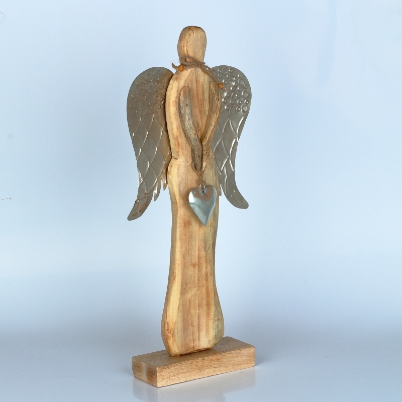 Luxusná vianočná dekorácia anjel drevený 46cm