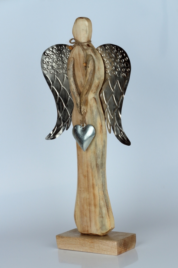 Luxusná vianočná dekorácia anjel drevený 46cm