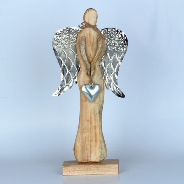 Luxusná vianočná dekorácia anjel drevený 46cm