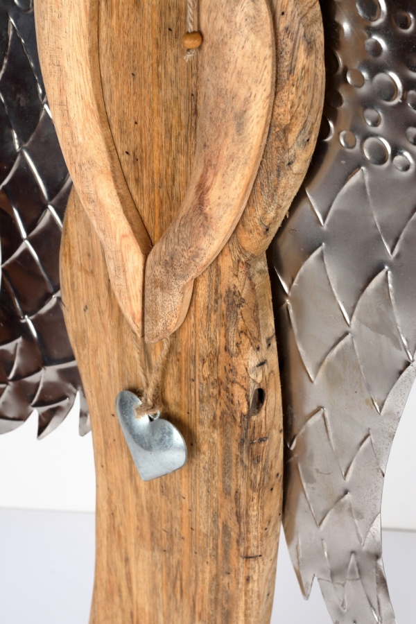 Luxusné vianočné dekorácie anjel drevený 84cm