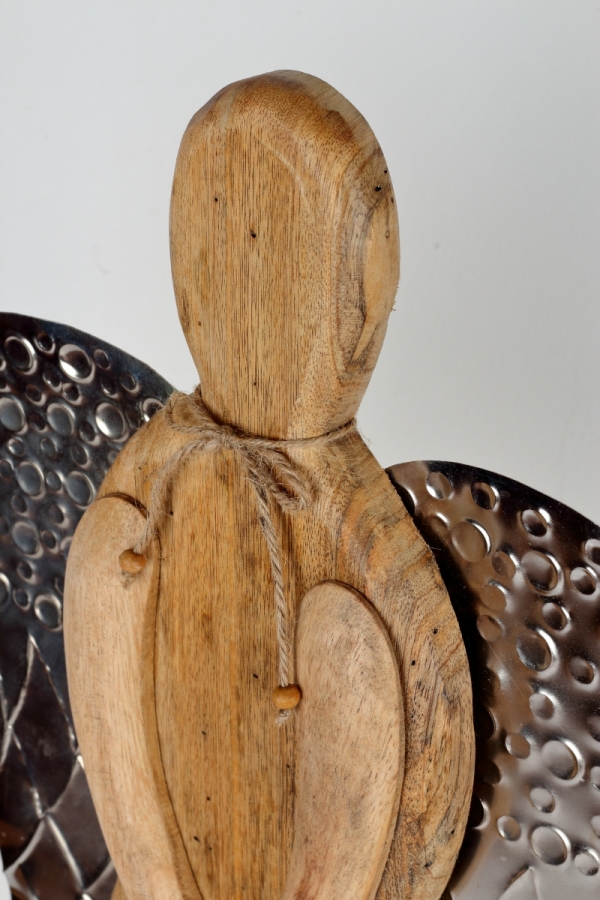 Luxusné vianočné dekorácie anjel drevený 84cm