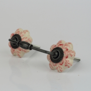 Držadlo kovové s keramickými kvety 12x4cm