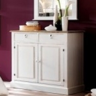 Malá komoda biela Novaline 75x87x36cm