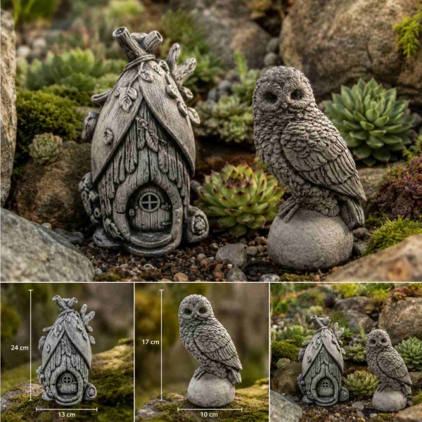 Malá sova, ktorá prebudí vašu skalku k životu 18cm