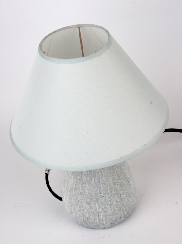 Malá stolová lampa šedá 21,5cm 