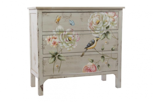 Maľovaná komoda 3 šuplíky 90x40x83cm
