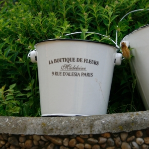 Malý smaltovaný kýblik LA BOUTIQUE DE FLEURS 12cm