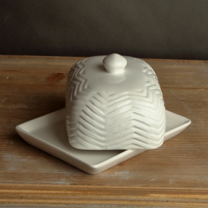 Máslenka biela 16,5x12,5x9cm