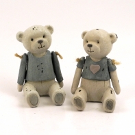 Medvedík retro 13x9,5x8cm s ohybnými ručičkami 7cm on 