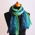 Menšie hodvábna šál Modrozelená