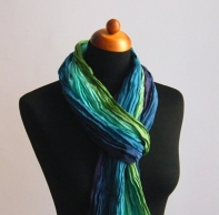 Menšie hodvábna šál Modrozelená