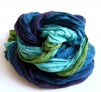 Menšie hodvábna šál Modrozelená