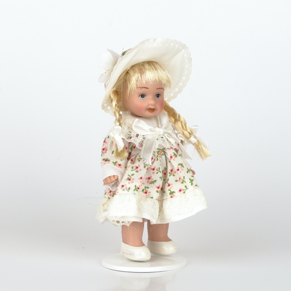 Mini bábika porcelán 12 cm