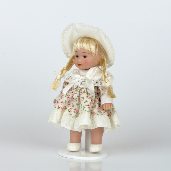 Mini bábika porcelán 12 cm