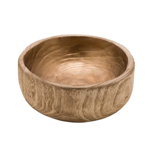 Misa drevená kruhová 24 x 24 x 10 cm zlatá