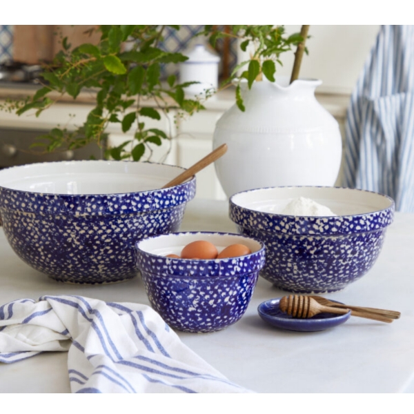 Misa menšia ABBEY modro-biela priemer 17 cm objem 1,21 l keramická