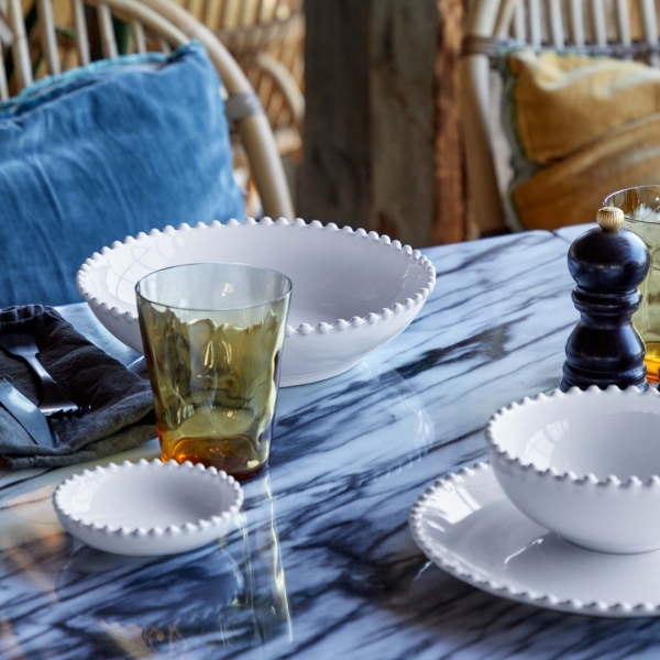 Misa na šalát Pearl biela 23cm