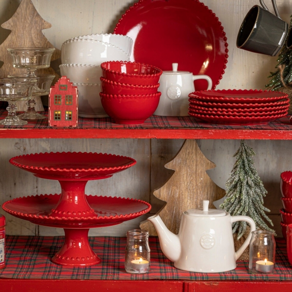 Miska 13cm súprava 6 ks PearlRUBI rubínová