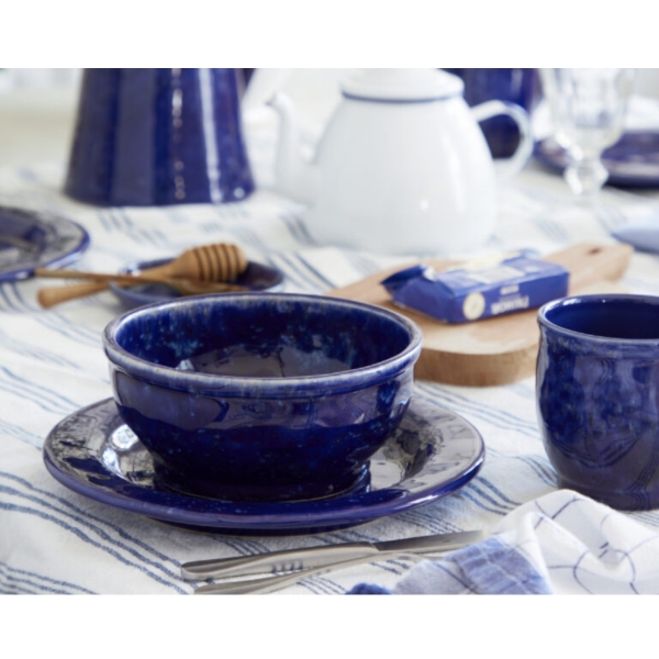 Miska ABBEY modrá priemer 17 cm keramická