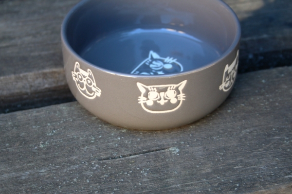 Miska pre mačku hnedá 300ml