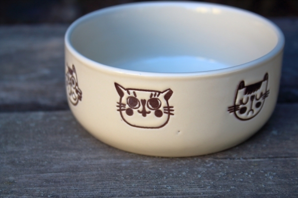 Miska pre mačky krémová 300ml