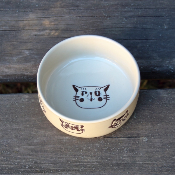 Miska pre mačky krémová 300ml