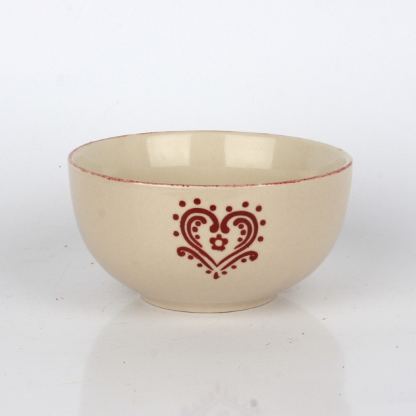 Miska s motívom červeného srdca 13cm