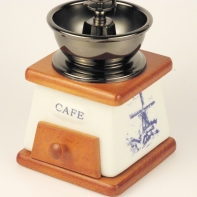 Mlynček na kávu porcelánový s holandským mlynom