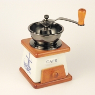 Mlynček na kávu porcelánový s holandským mlynom