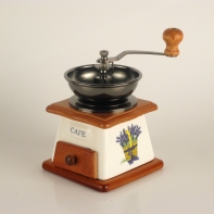 Mlynček na kávu s levandulou porcelán 