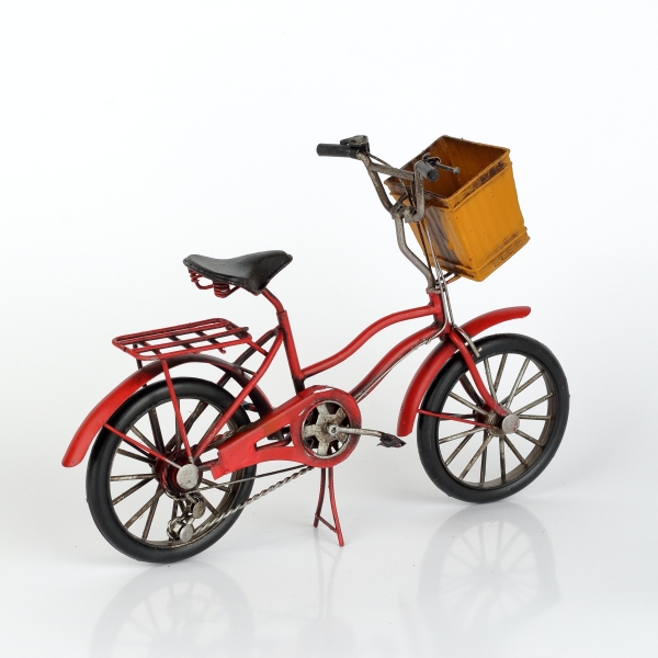 Model bicykla s košíkom 27cm