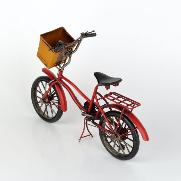 Model bicykla s košíkom 27cm