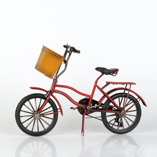 Model bicykla s košíkom 27cm