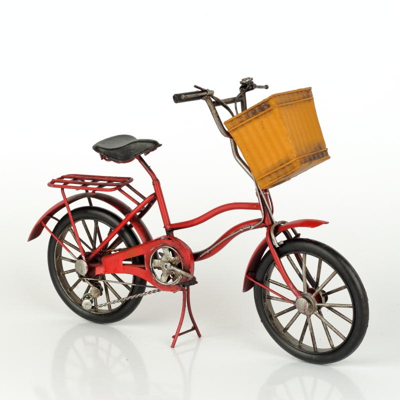 Model bicykla s košíkom 27cm
