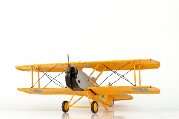 Model lietadla plech žltý 42x29cm