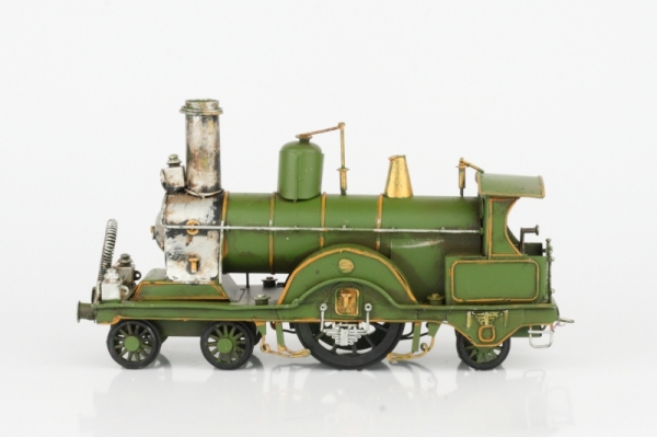 Model lokomotívy zelený 28cm