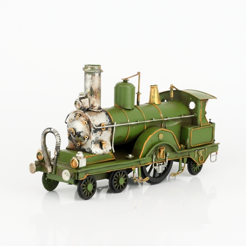 Model lokomotívy zelený 28cm