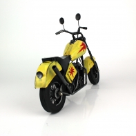 Model motorky - žltá s červenou hviezdou 36x11x20cm