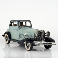 Modely áut - autíčko retro železné modré 32x13x14cm