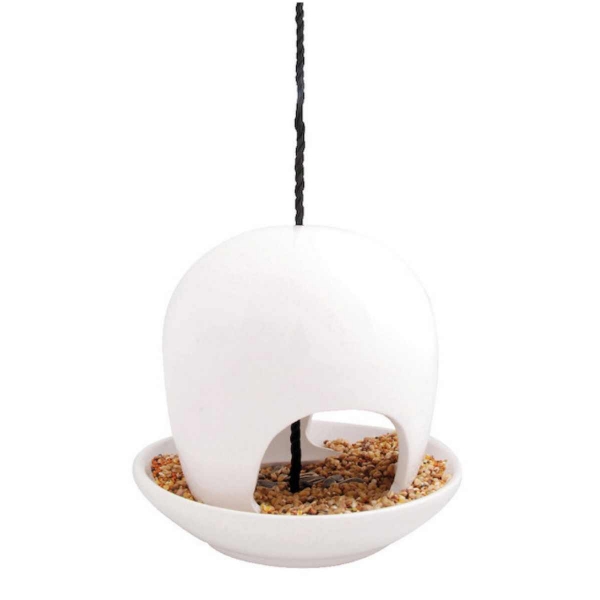 Moderné dizajnové keramické krmítko od Esschert Design / bielá